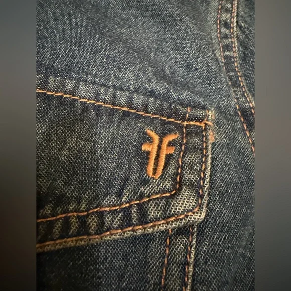 NWT Frye Women's Denim Midi Button Front Dress - Picture 6 of 6